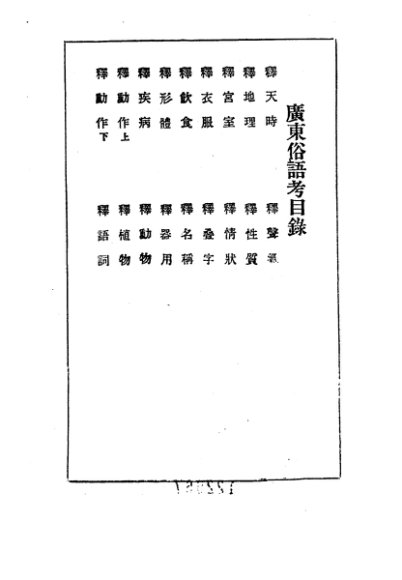 民俗、民间文学影印资料之七十五  广东俗语考  上