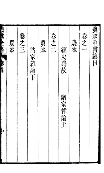 农政全书  第16-17卷