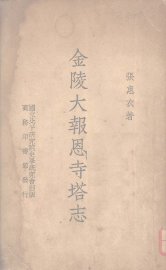 金陵大报恩寺塔志