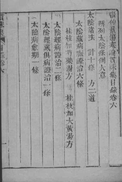 伤寒贯珠集  卷6-8