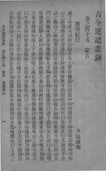 古今游记丛钞  第11册
